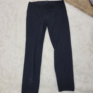 Eileen Fisher Slim Knit Pull On Pants Yoke Detail In Back Straight Leg L…